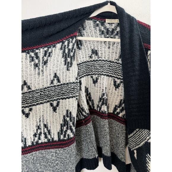 A&F Wool Blend Aztec Shawl Neck Oversized Cardigan *Flaw Southwestern Cozy M - Picture 5 of 10